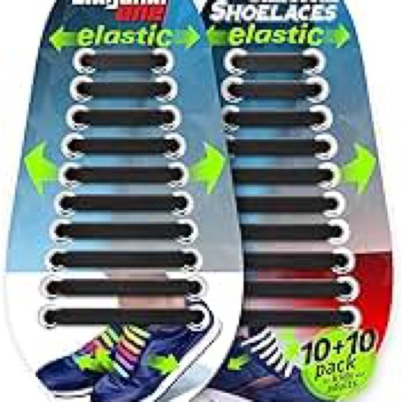 Black Sneakers with Elastic No-Tie Design - Picture 1 of 5
